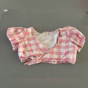 Love Shack Fancy shae gingham crop top
